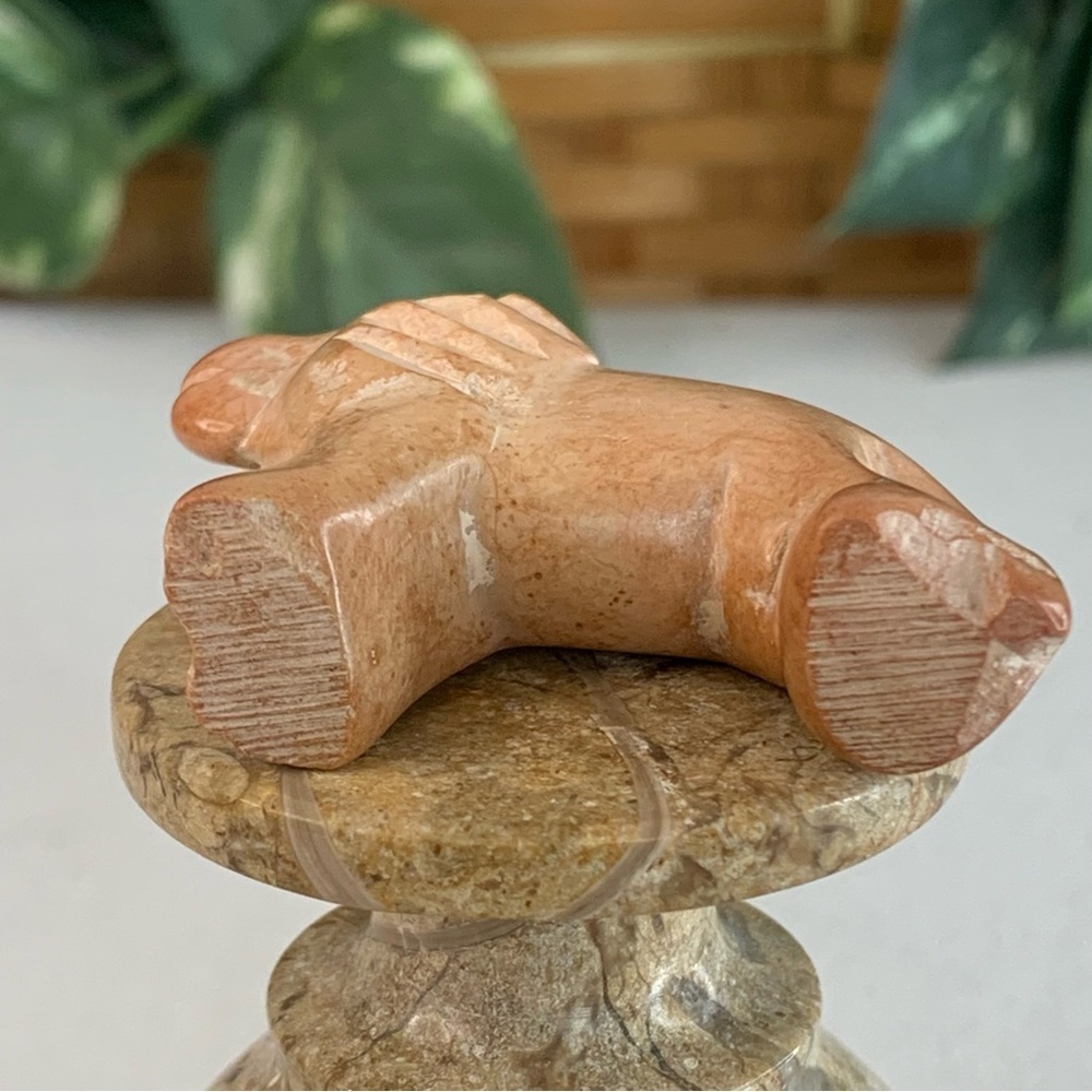 Kisii Soapstone Hand Carved Lion Figurine Stone Cat Carving Animal Figure 2” - Picture 12 of 14